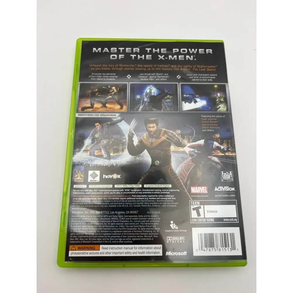 X-Men - The Official Game (Microsoft Xbox 360, 2006) Complete CIB